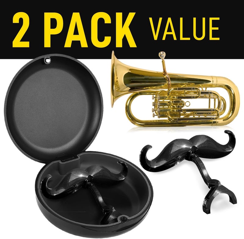 Samorillo [2 Pack] Clip-On Mustache For Tubas - Includes Protective Case - Made To Fit All Tuba Mouthpieces - Perfect Accessory For Young Musicians - Image 3
